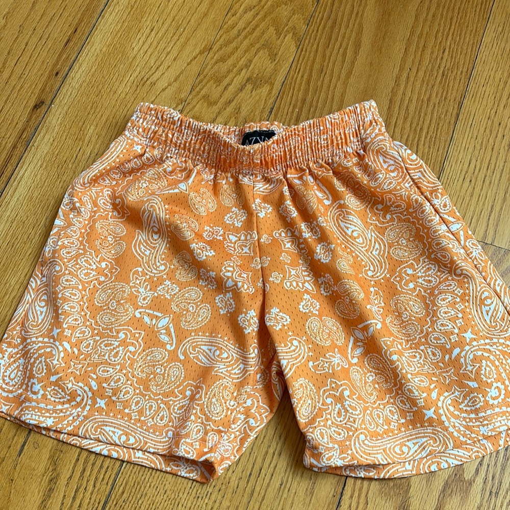 Azva Orang paisley bandana print shorts mesh size XS pockets
